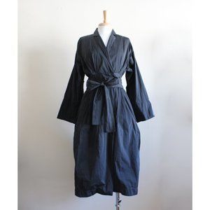 Odeeh Belted Pinstripe Wrap Dress